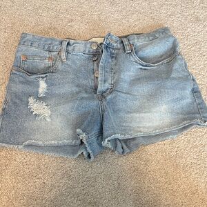 Denim Distressed Women Shorts
